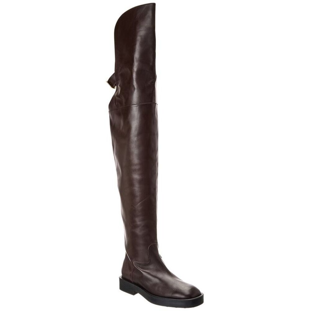 Tods Croc-Embossed Leather Boot, Brown